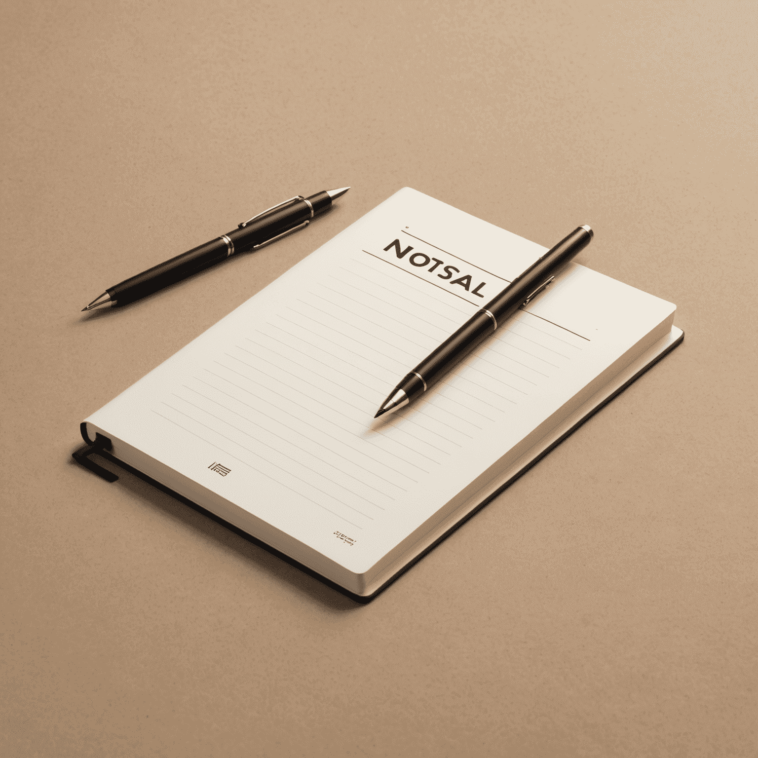 Aiworkspacehome logo - a minimalist design featuring a stylized notebook with a smart pen